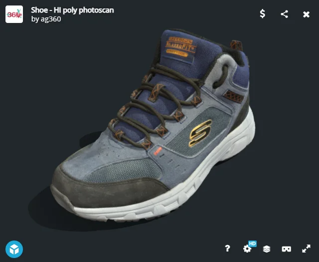 poster sketchfab 3D scarpa
